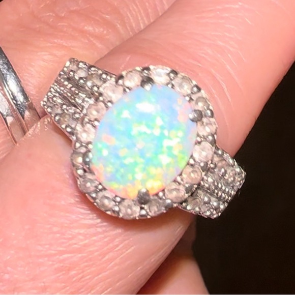 ✨HP✨ Opal Sterling Silver Ring size 9 - Picture 4 of 6